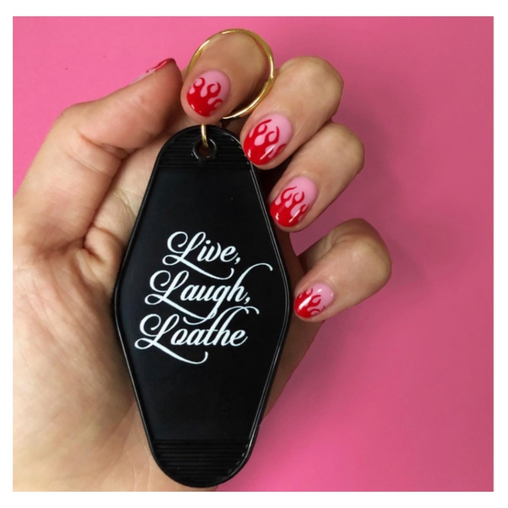 Live Laugh Loathe Motel Keychain